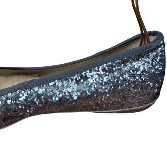 Ugg Alloway Ice Blue Glitter Sherpa Wool Lined Slip On Flats Shoes Womens sz 12 - Picture 4 of 16